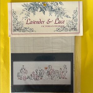 "Enchanted Alphabet" Lavender & Lace Victorian Cross Stitch Pattern